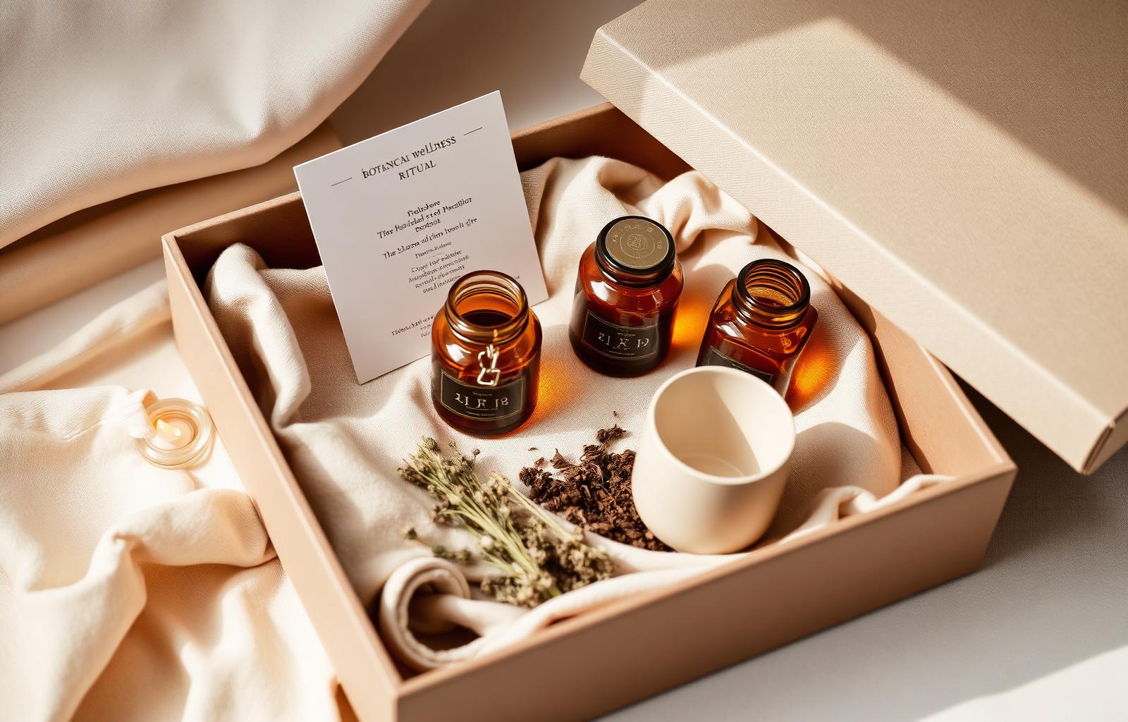 Aranya Day Cycle Set — linen-bound box of four botanical rituals