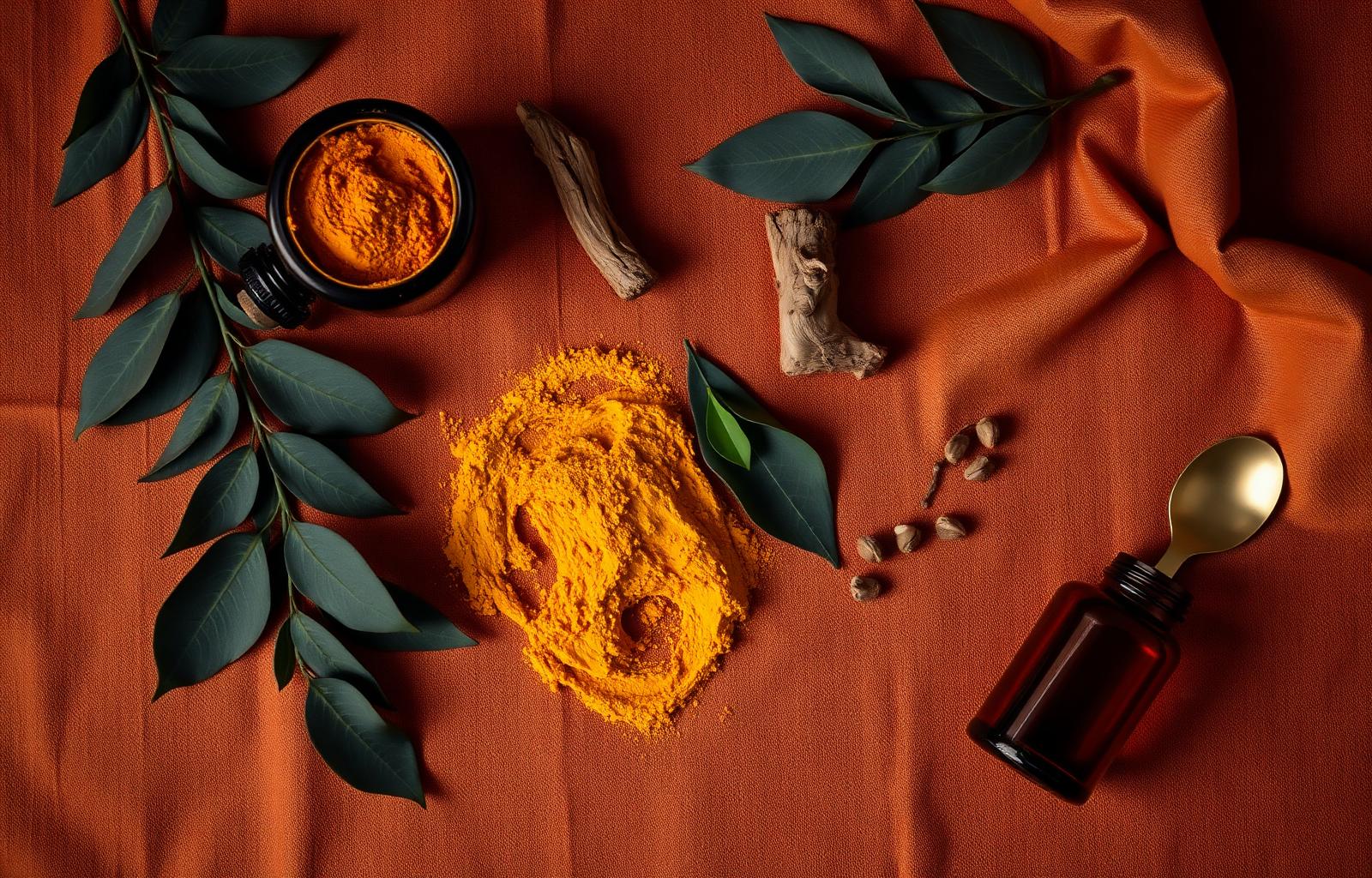 Aranya botanicals overhead flat-lay